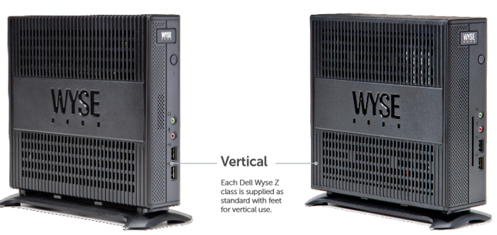 Dell Wyse Z class can be placed on a stand or mounted to a flat surface