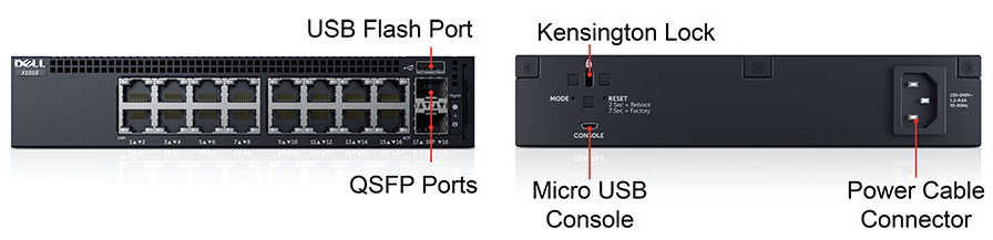 X1018 / X1018P Front and Rear View